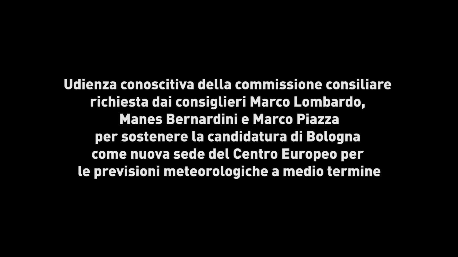 Bologna - Il Consiglio discute la candidatura del Comune a sede del Centro europeo per la previsione meteorologica - immagine