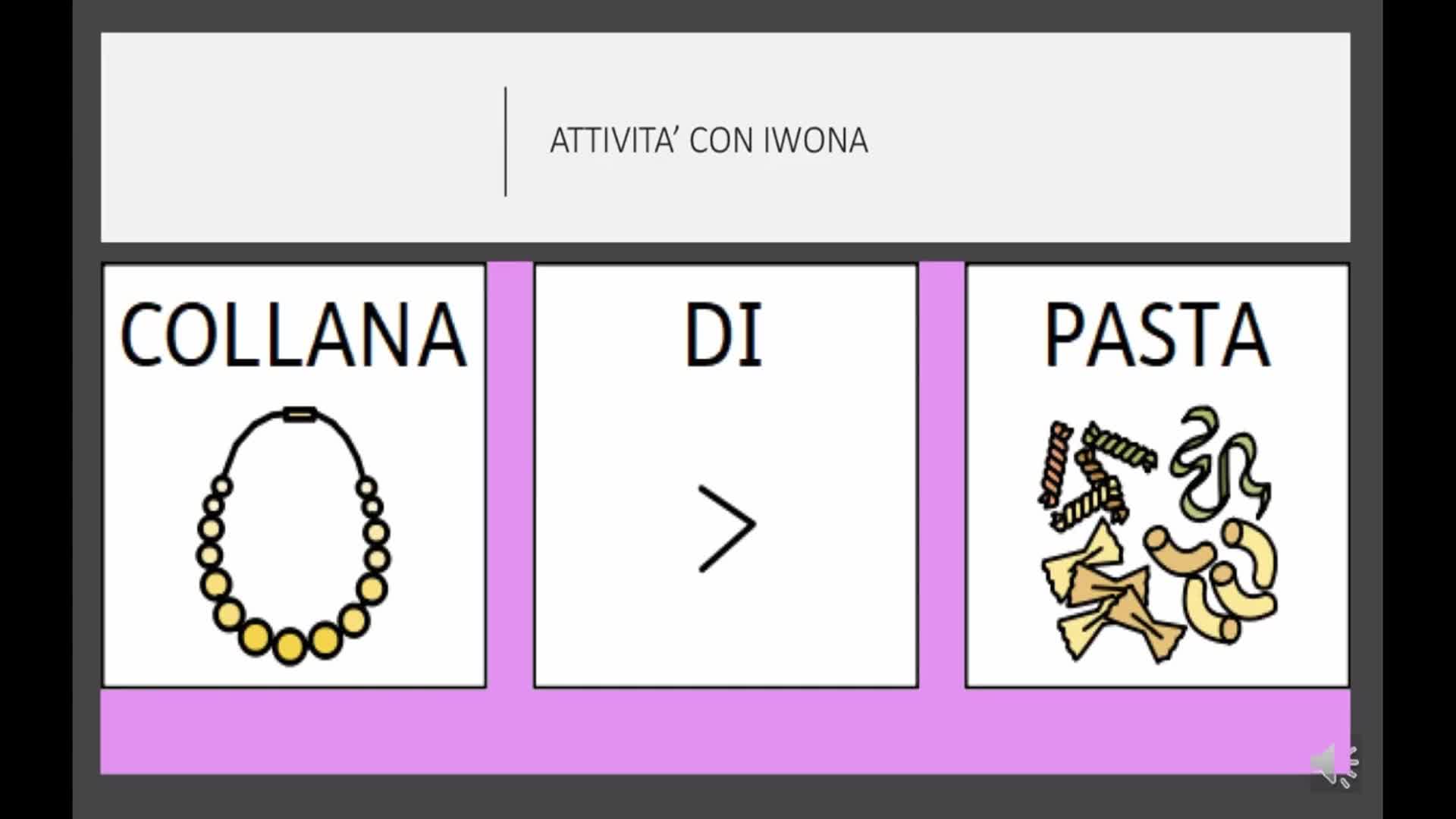 Comunicazione alternativa aumentata - Collana di pasta - immagine