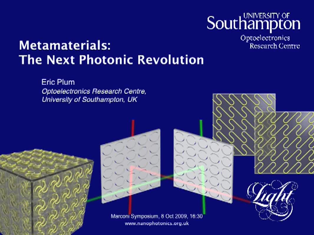 Eric Plum - Metamaterials: the next photonic revolution - immagine