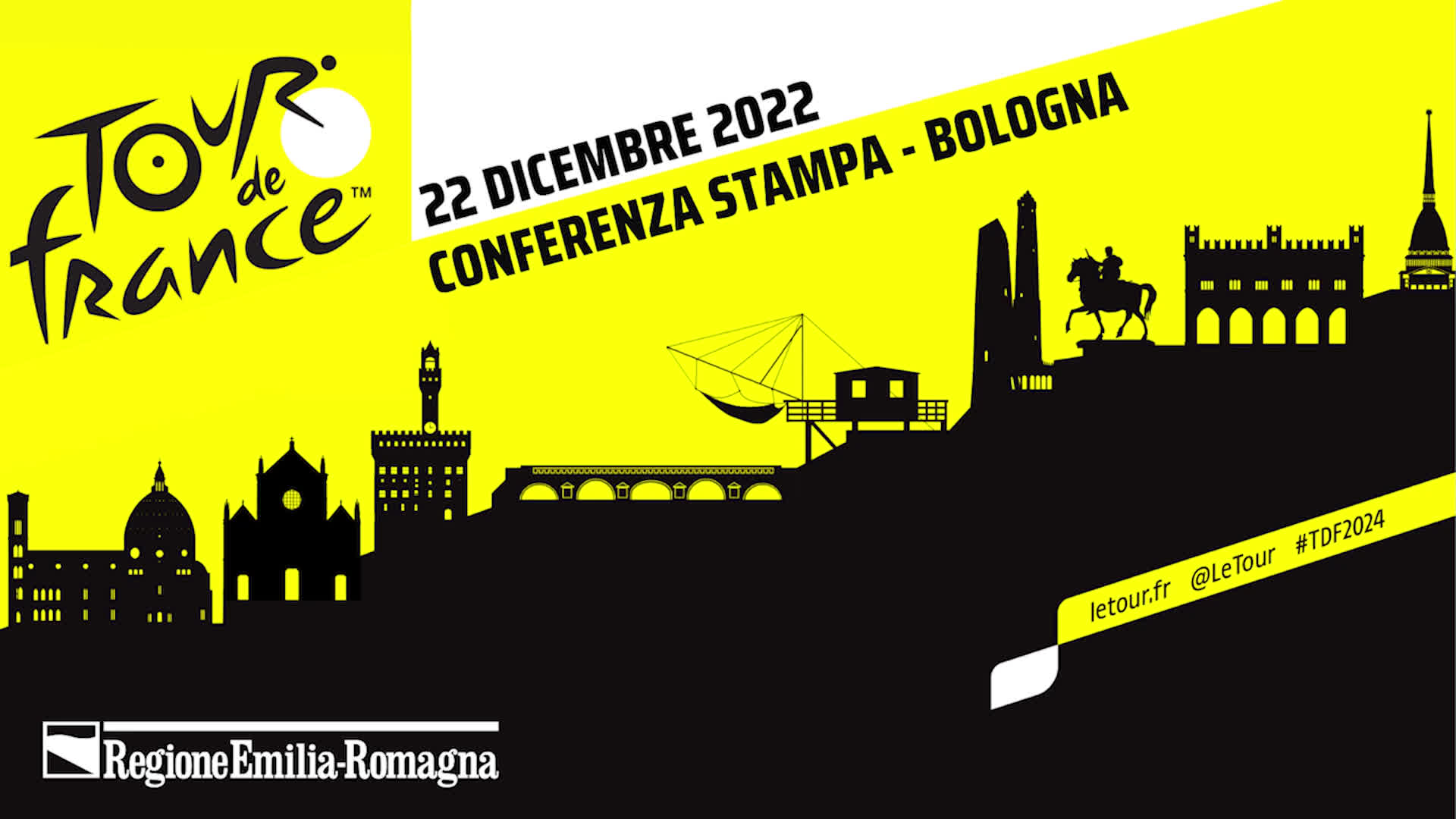 Tour de France 2024 in Italia: Emilia-Romagna protagonista. La presentazione a Bologna - immagine